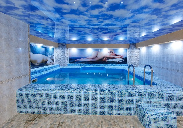Финская баня с бассейном 3х4, глубина 1700, подсветка, подогрев воды ИП Асанова